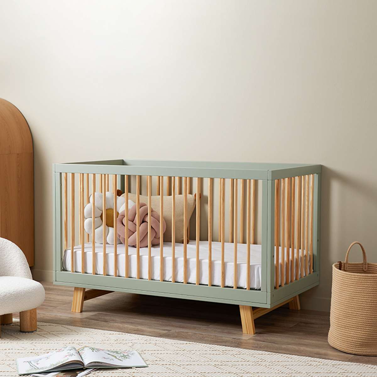 Aspen Classic Cot Sage Green Safe Sleeping