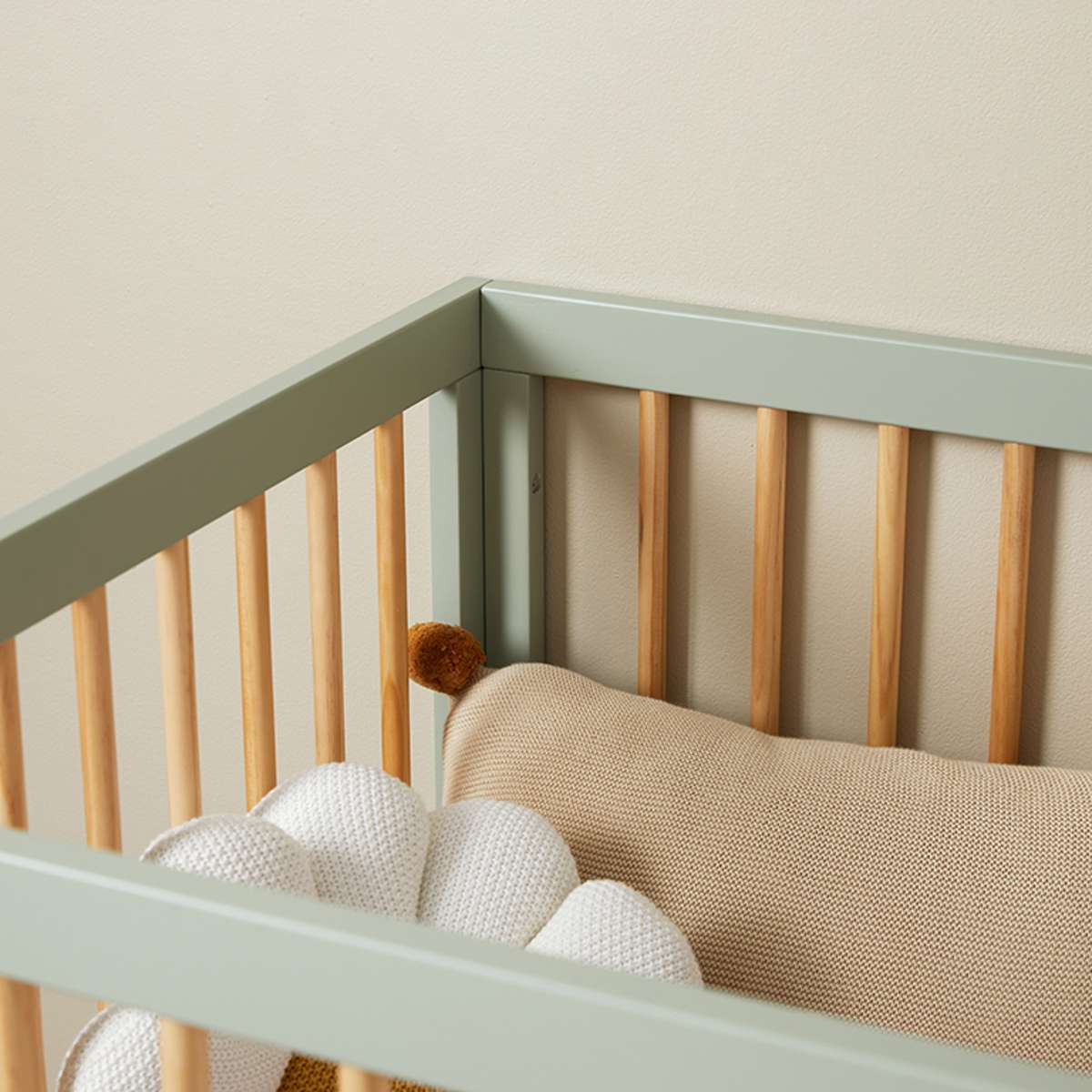 Aspen Classic Cot - Sage/Natural - Mocka Australia