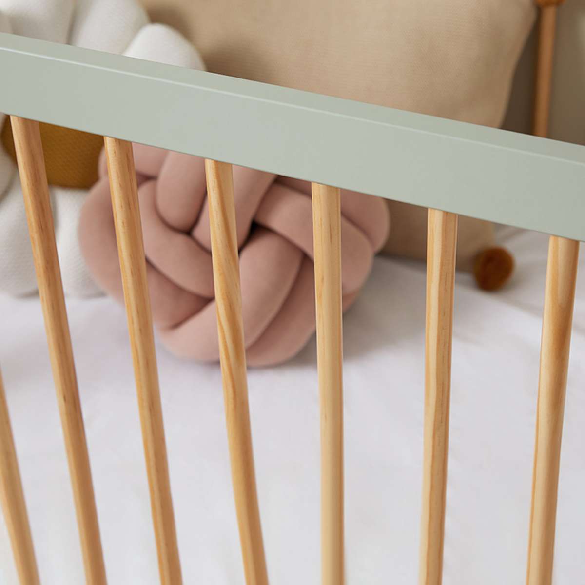 Aspen Classic Cot - Sage/Natural - Mocka Australia