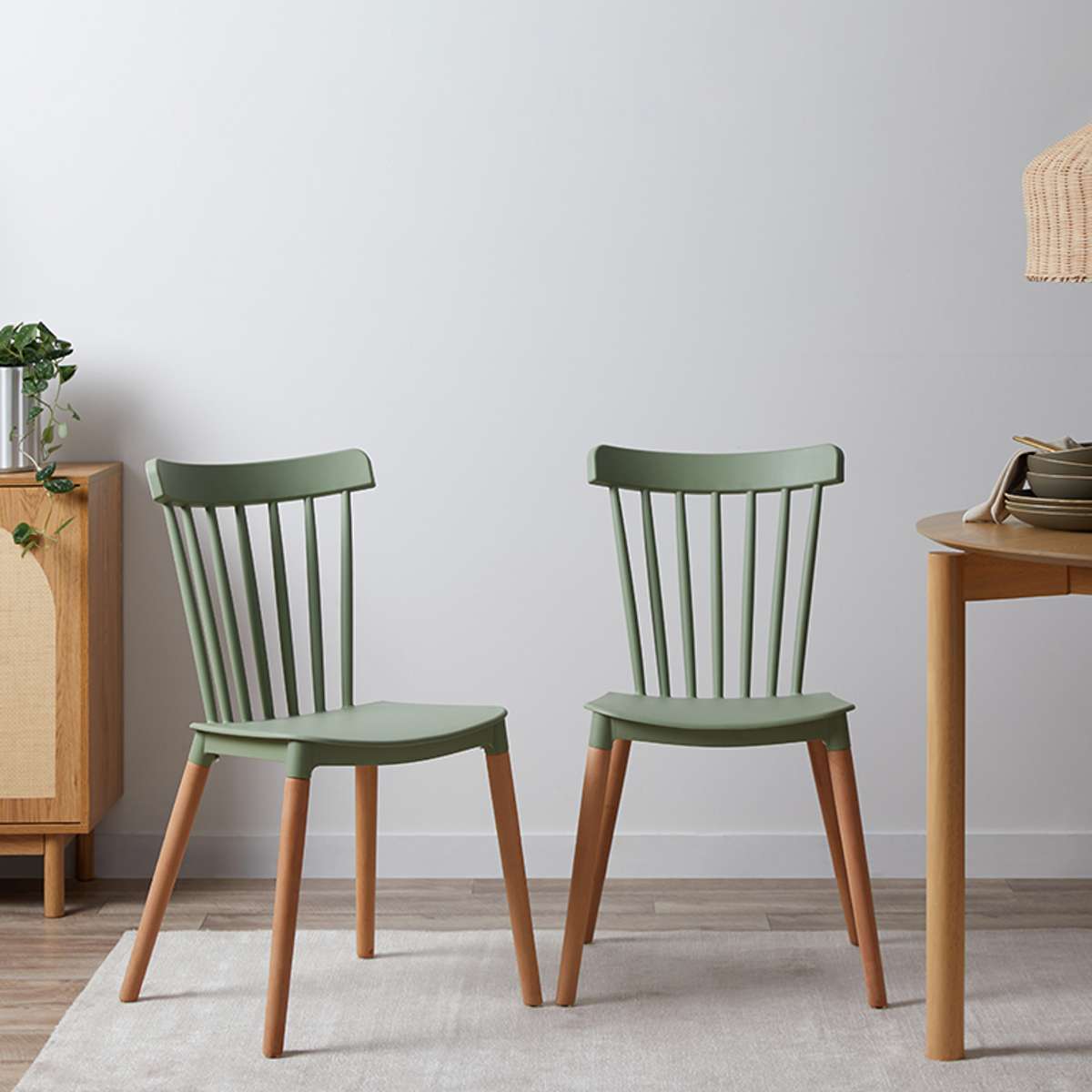 Frida Dining Chair - Sage Green Set of Six Bundle - Mocka Australia