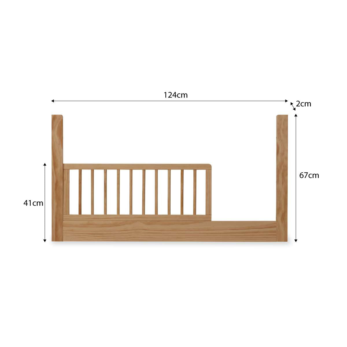 Fraser Coastal Cot Toddler Bed Half Frame - Natural