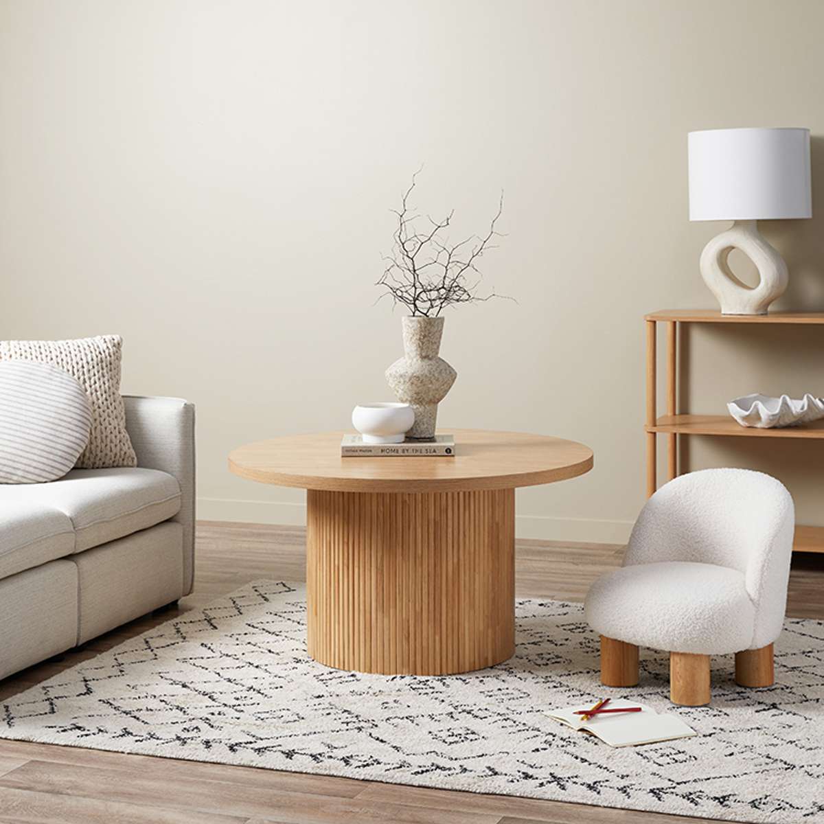 Maeve Round Coffee Table - Natural