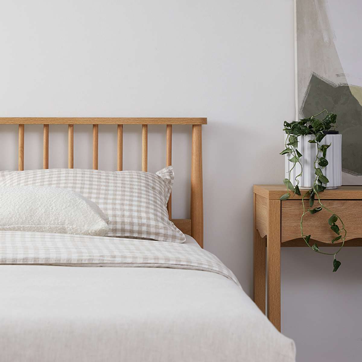 Napier Queen Bed - Natural - Mocka Australia