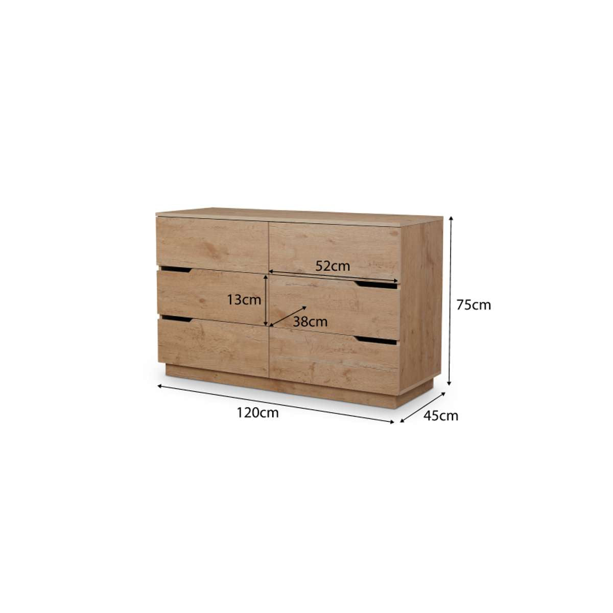 Zack Six Drawer - Natural - Mocka Australia