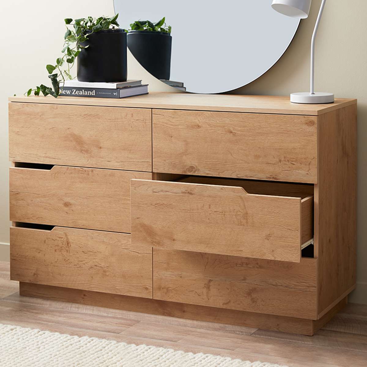 Zack Six Drawer - Natural - Mocka Australia