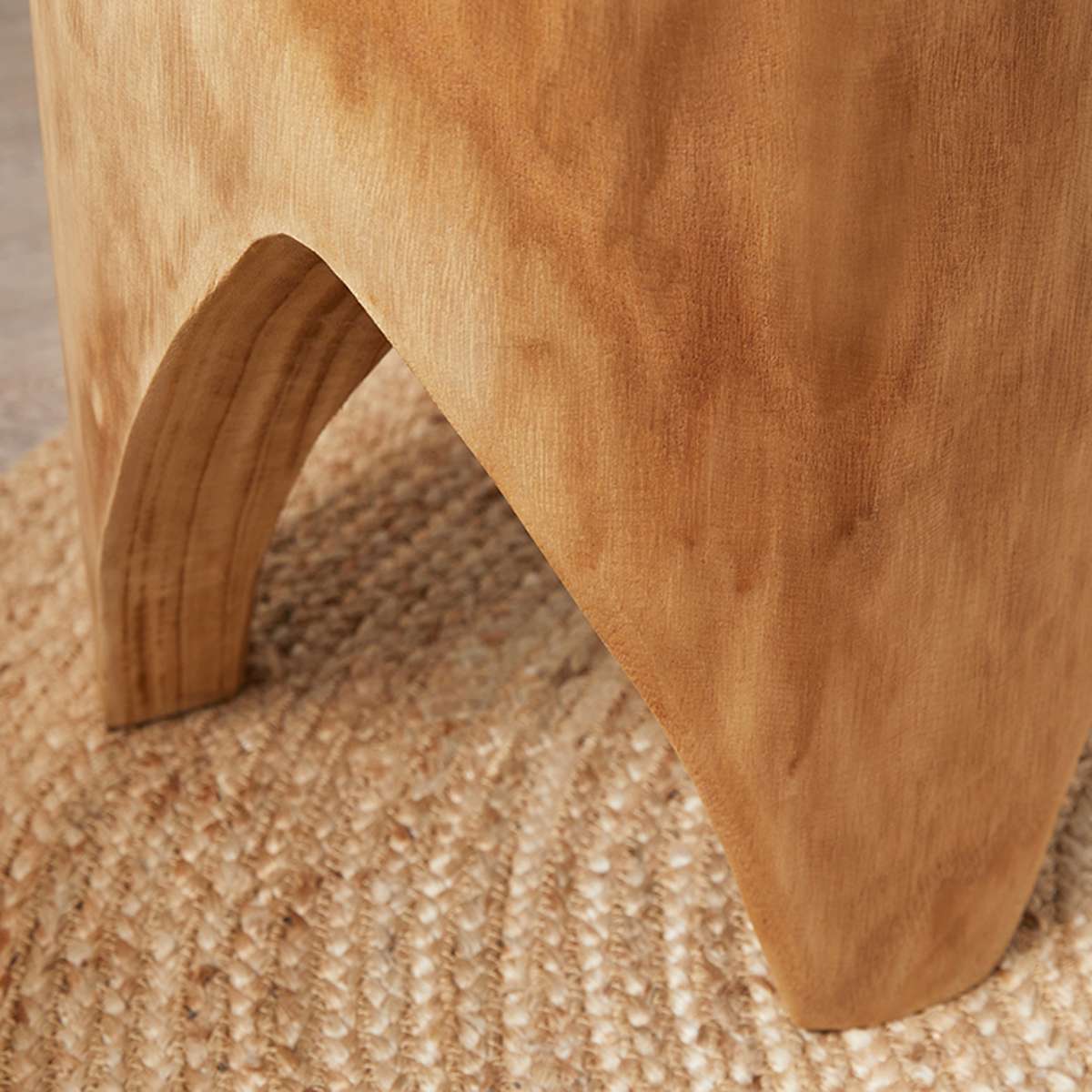 Zeus Wooden Side Table - Natural - Mocka Australia