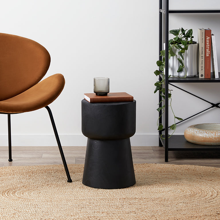 Frederick Wooden Side Table - Black