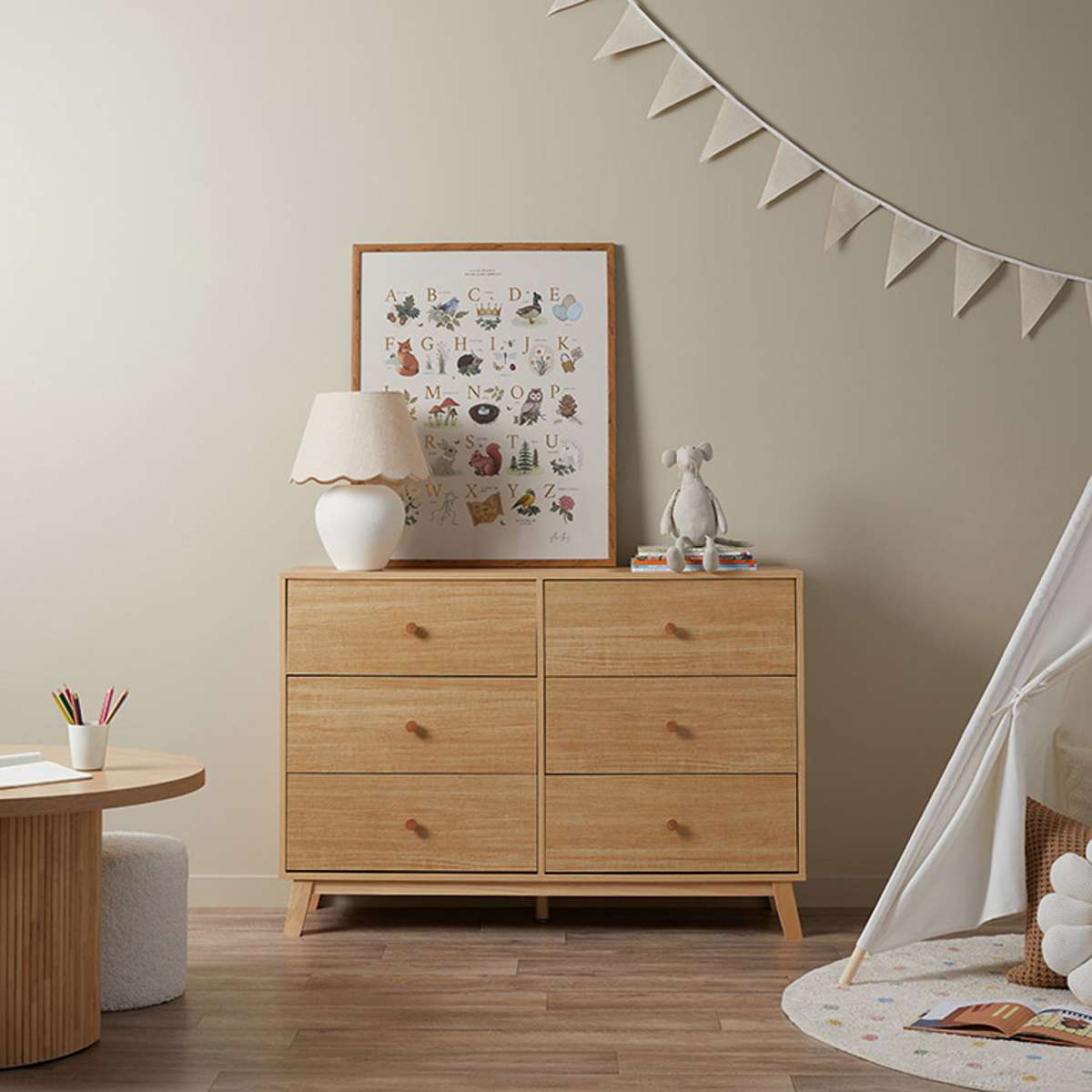 Aspen Natural Six Piece Nursery Set