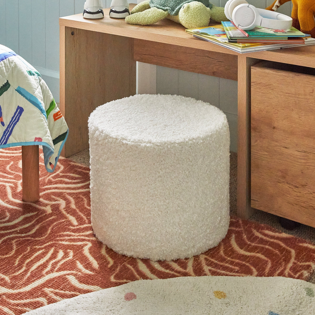 Mini Moo Sherpa Stool - Set of 2