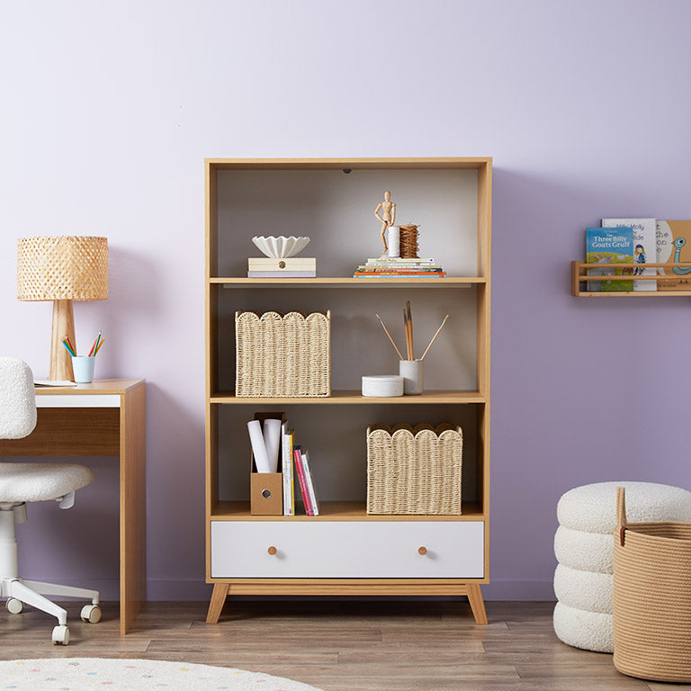 Aspen Bookcase - White/Natural