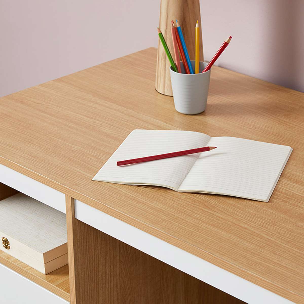 Aspen Desk - White/Natural