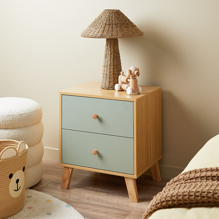 Aspen Bedside Table - Sage Green