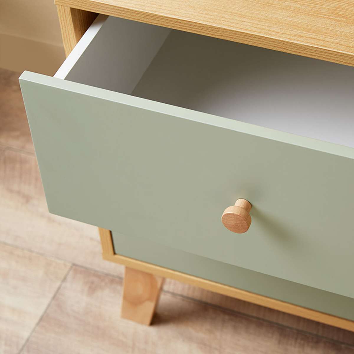 Aspen Bedside Table - Sage Green