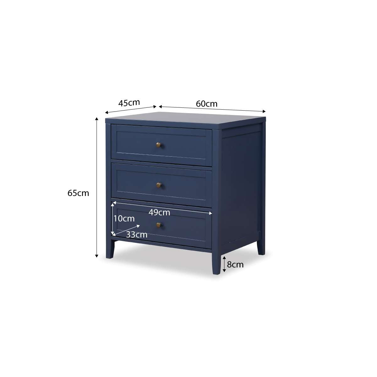 Cove Three Drawer - Midnight - Mocka Australia