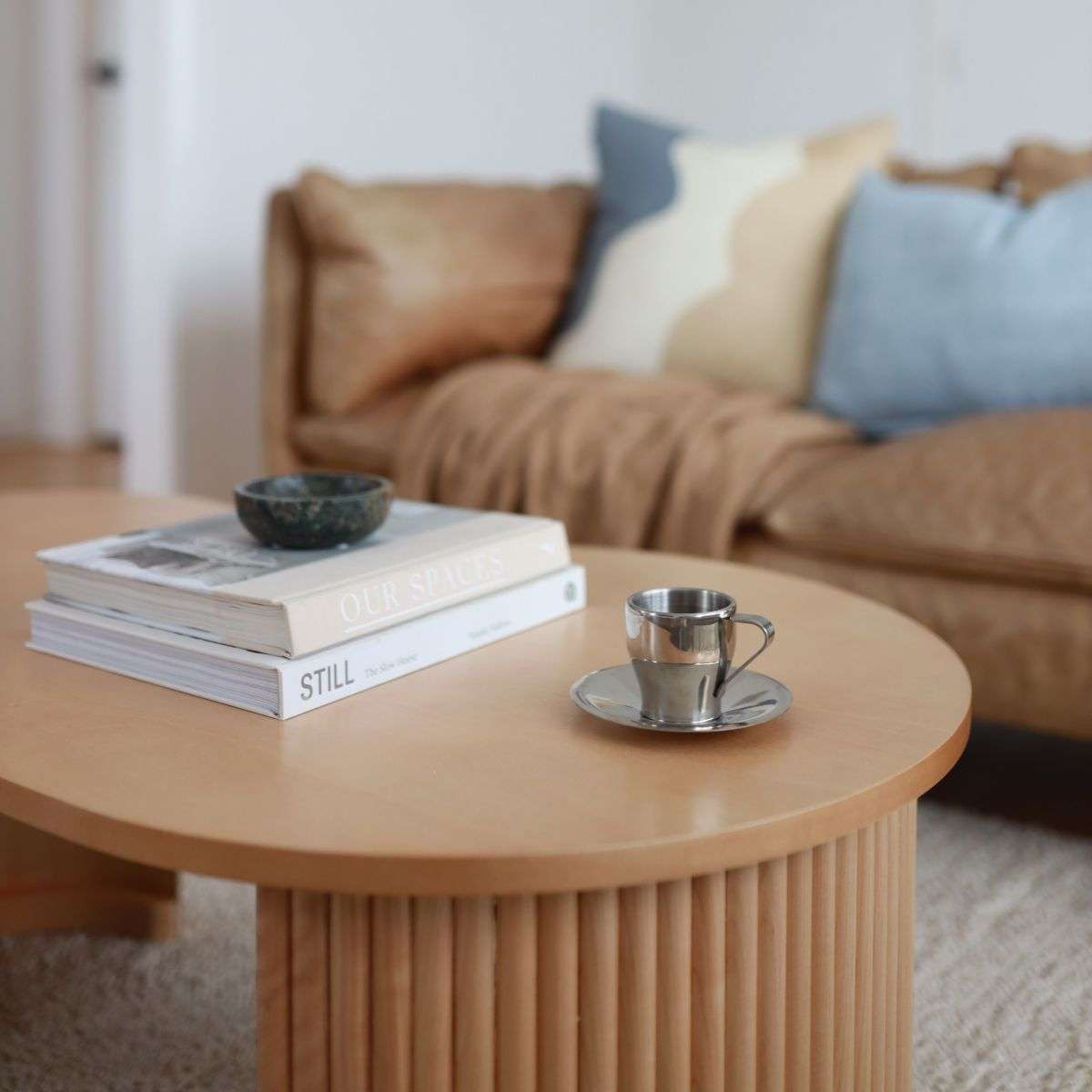 Eve Pebble Shaped Coffee Table - Birch