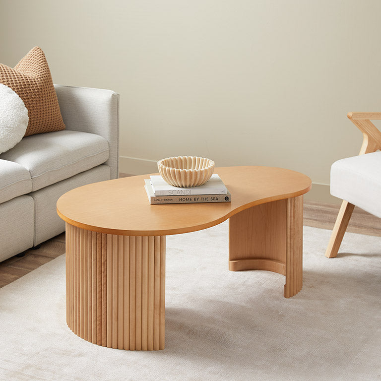 Eve Pebble Shaped Coffee Table - Birch