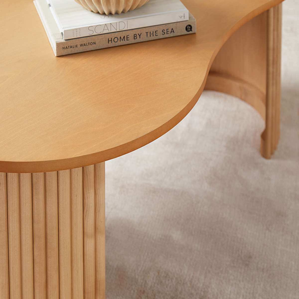 Eve Pebble Shaped Coffee Table - Birch