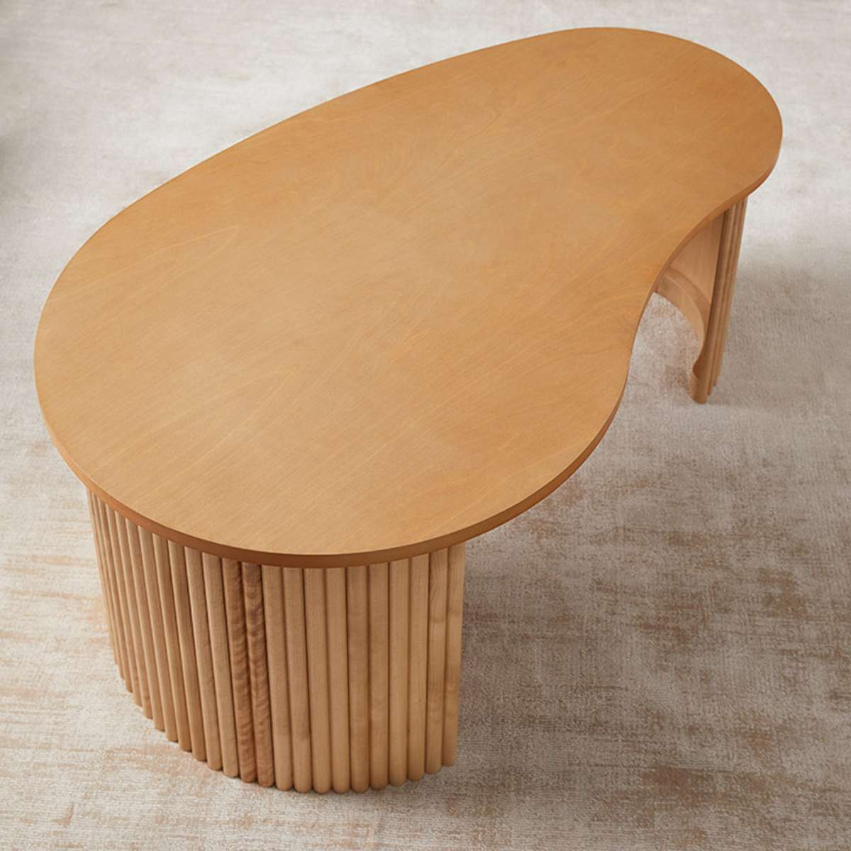 Eve Pebble Shaped Coffee Table - Birch