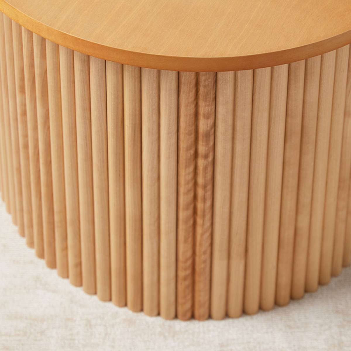 Eve Pebble Shaped Coffee Table - Birch