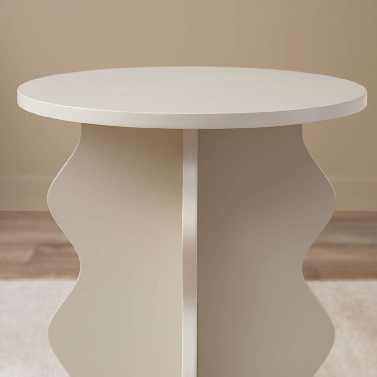 Iris Wavey Side Table - Beige