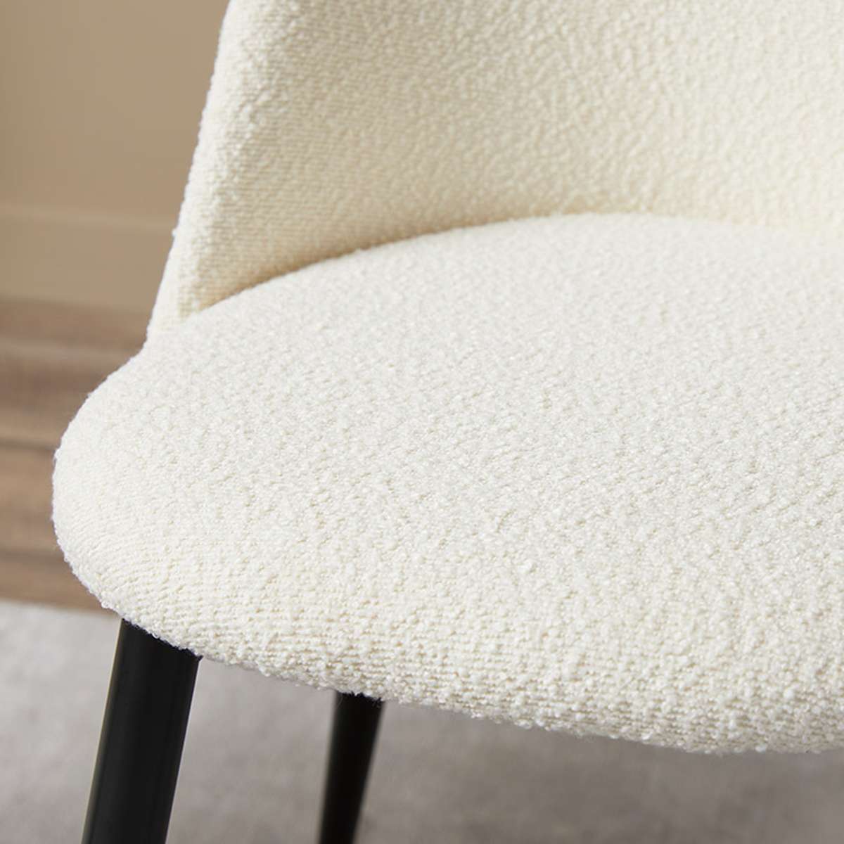 Londyn Dining Chairs - Set of 2 - Cream Boucle