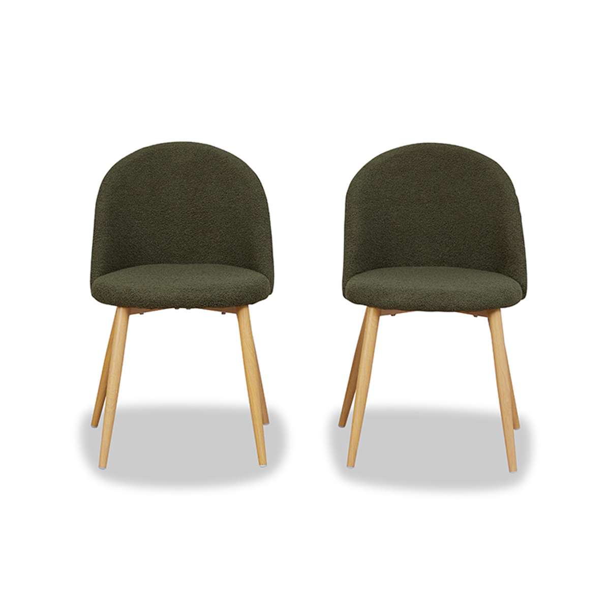 Londyn Dining Chairs - Set of 2 - Green Boucle