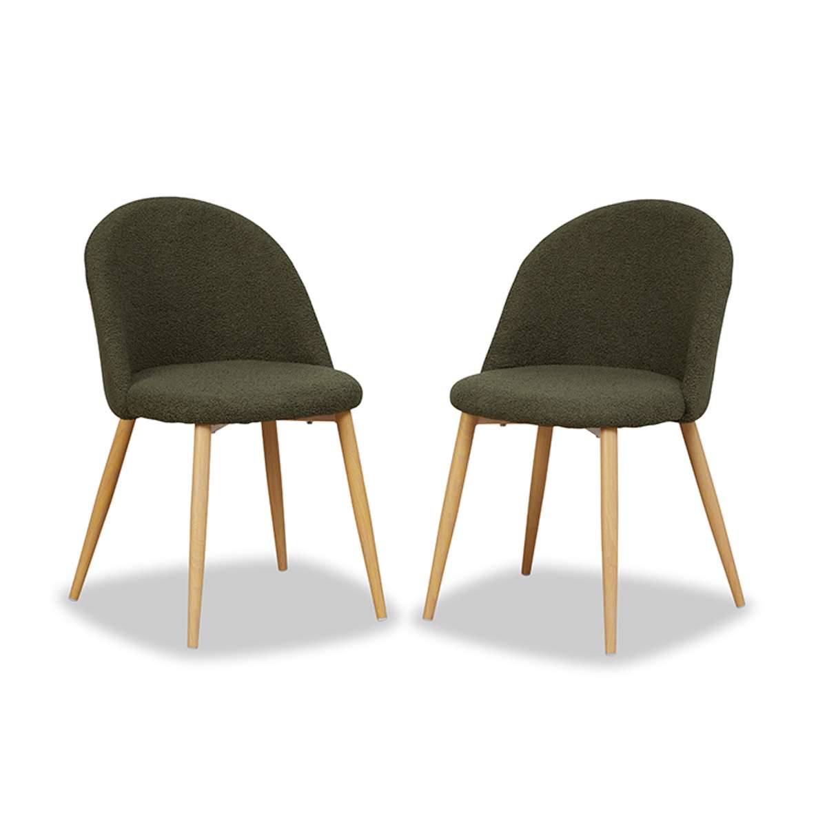 Londyn Dining Chairs - Set of 2 - Green Boucle