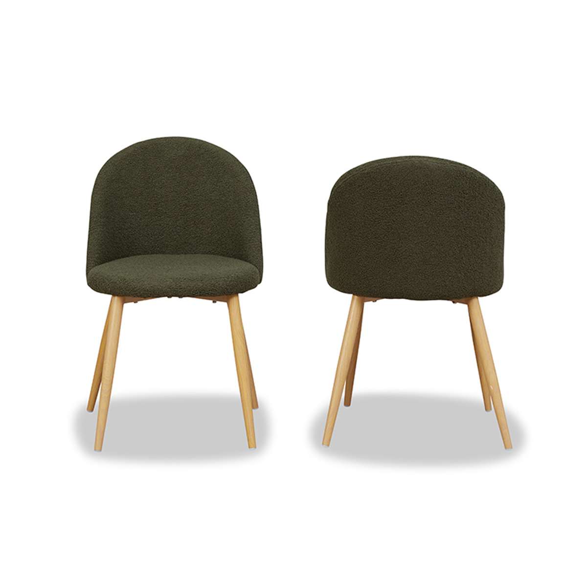 Londyn Dining Chairs - Set of 2 - Green Boucle