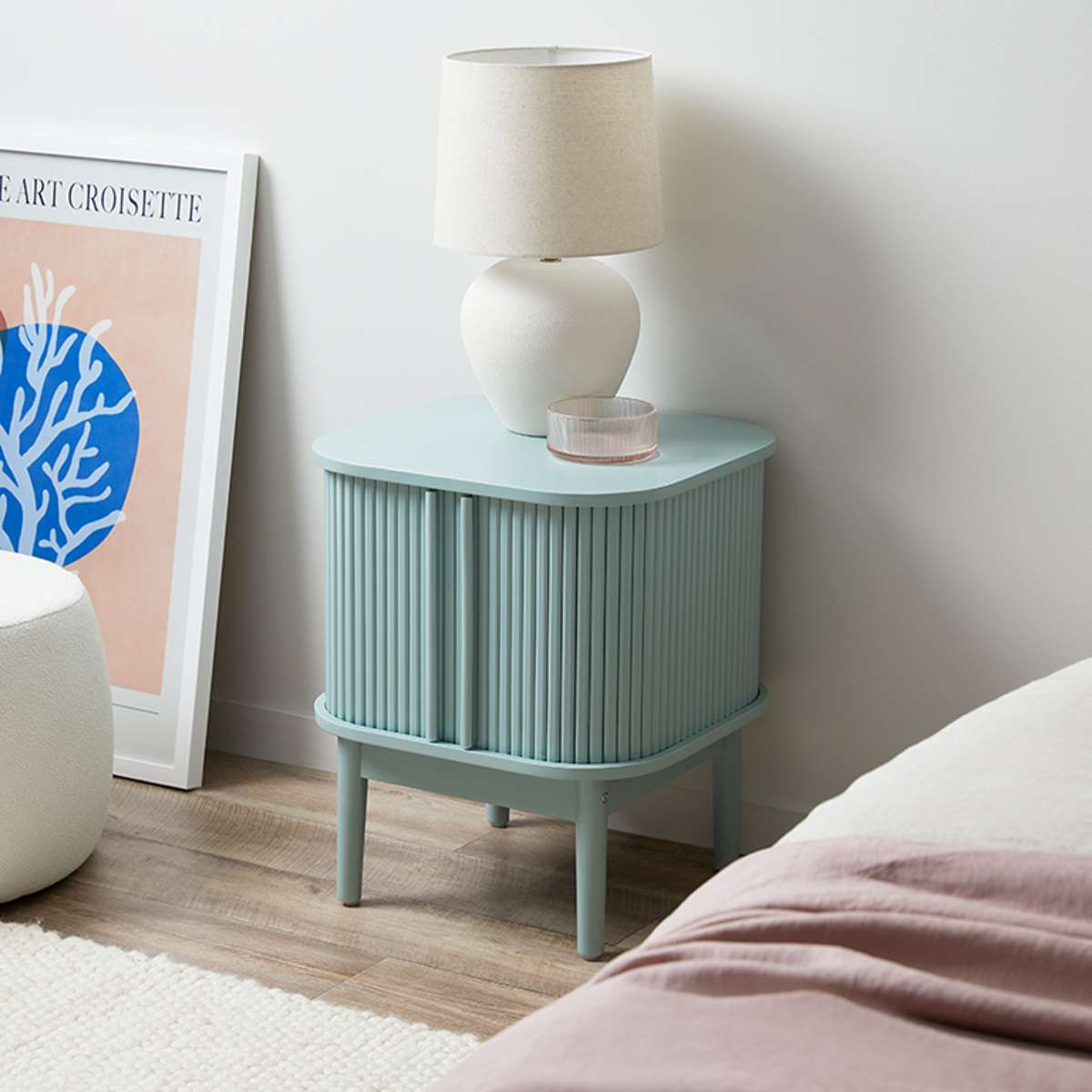 Maeve Bedside Table - Sage