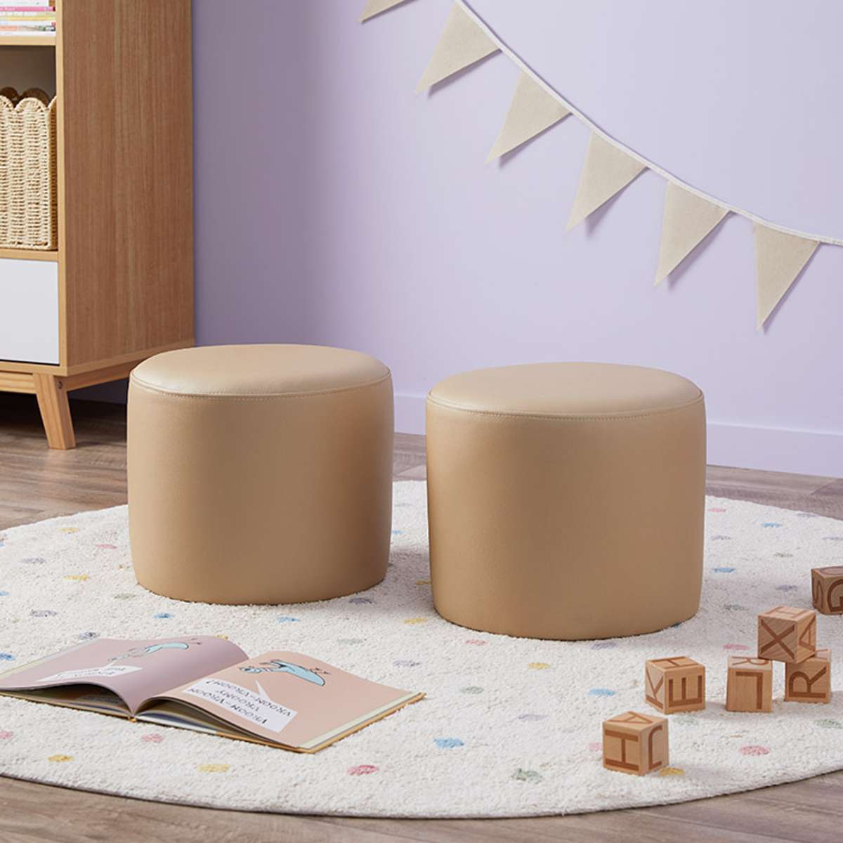 Mini Maeve Natural + Mini Moo Beige Two Seater Set