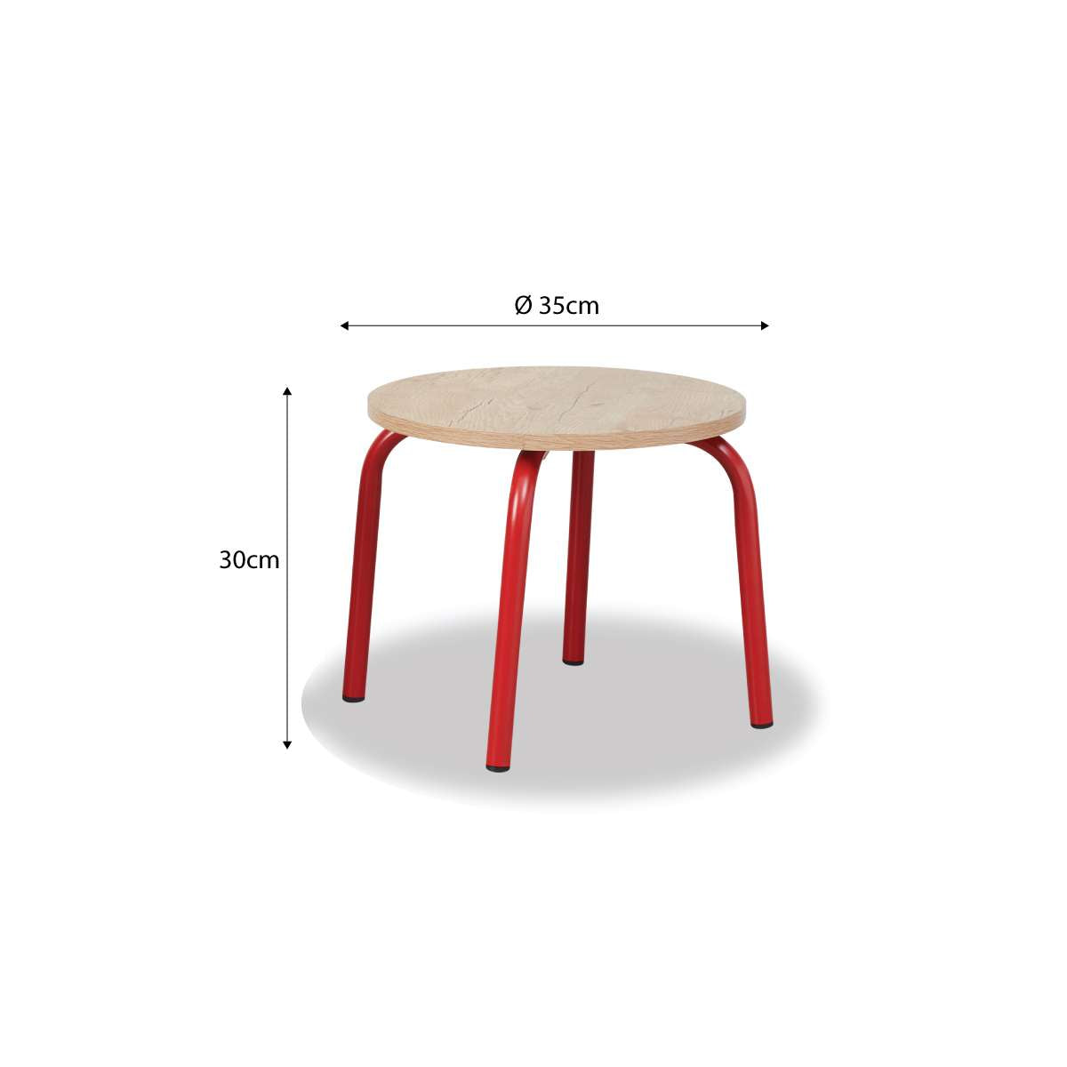 Mini Brixton Stool - Set of Two - Red