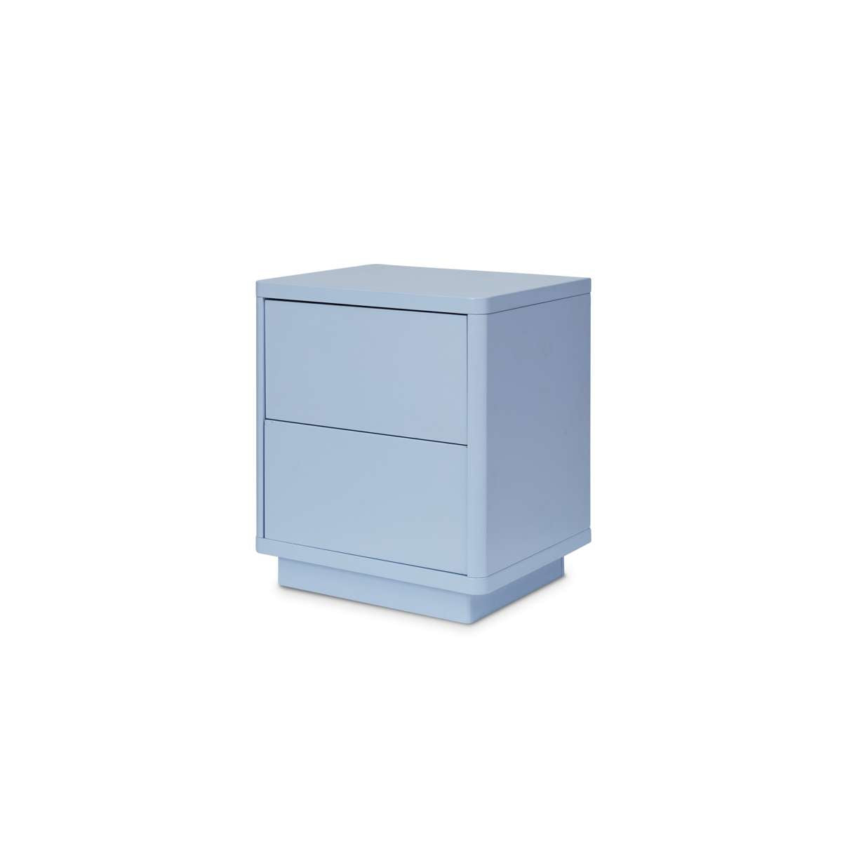 Oslo Two Drawer Bedside Table - Pale Blue