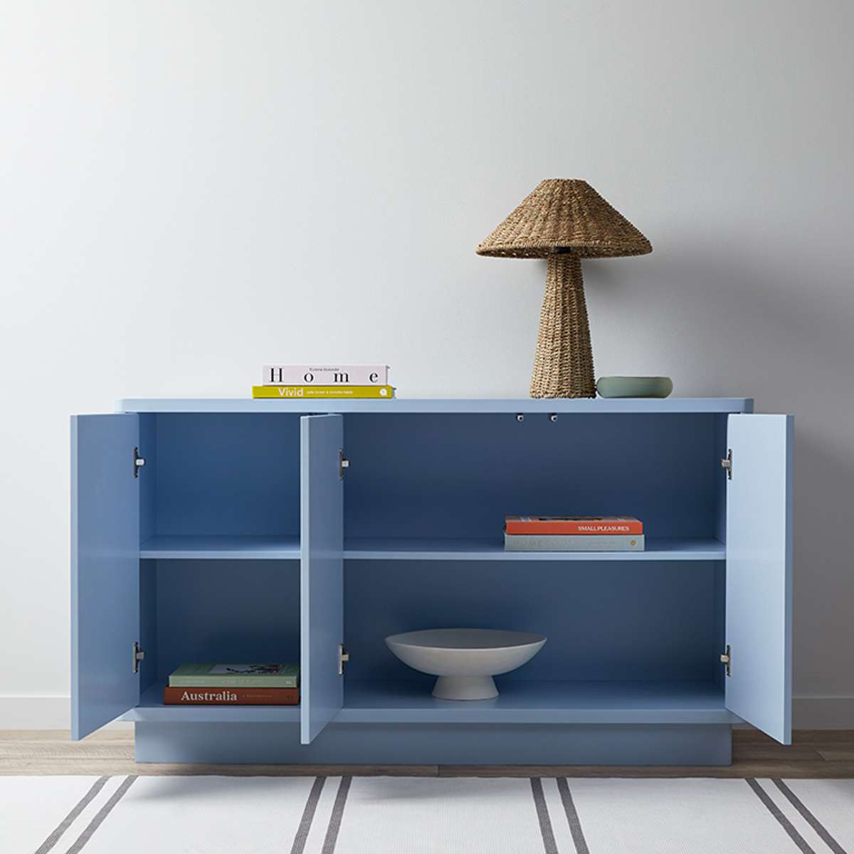 Oslo Three Door Buffet - Pale Blue - Mocka Australia