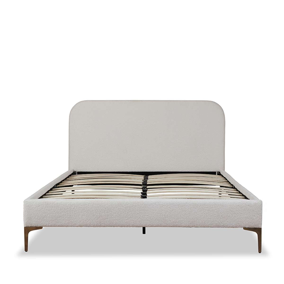 Riley Boucle Queen Bed - Cream