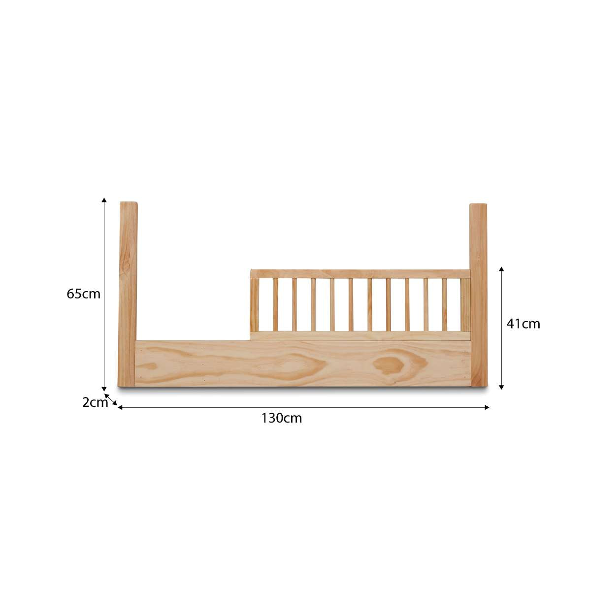 Archie Cot Toddler Bed Half Frame - Natural - Mocka Australia