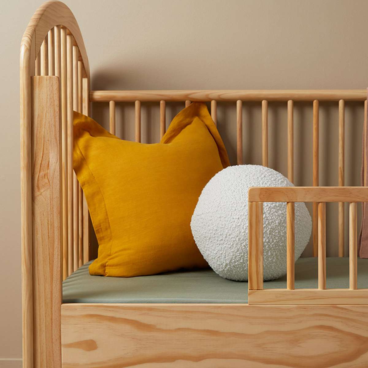 Archie Cot Toddler Bed Half Frame - Natural - Mocka Australia