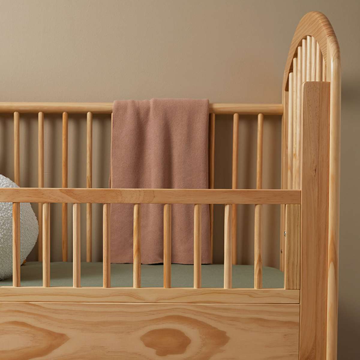 Archie Cot Toddler Bed Half Frame - Natural