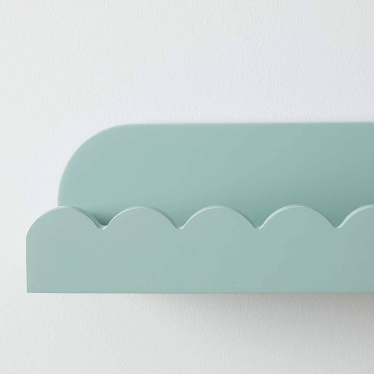 Sarah Scalloped Wall Shelf - Sage Green