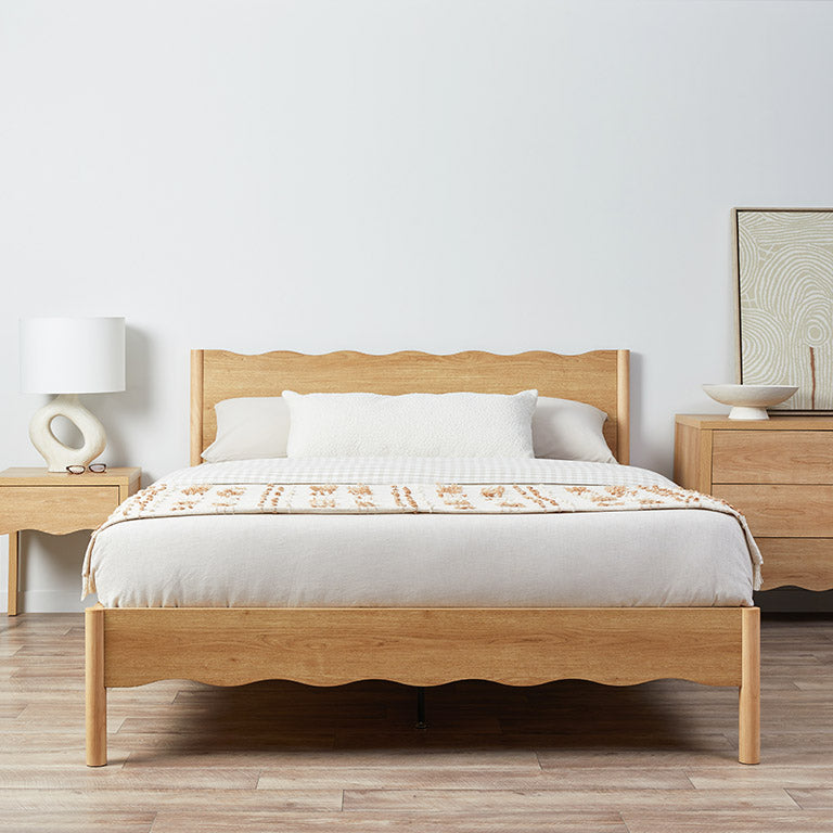 Malena Queen Bed - Natural