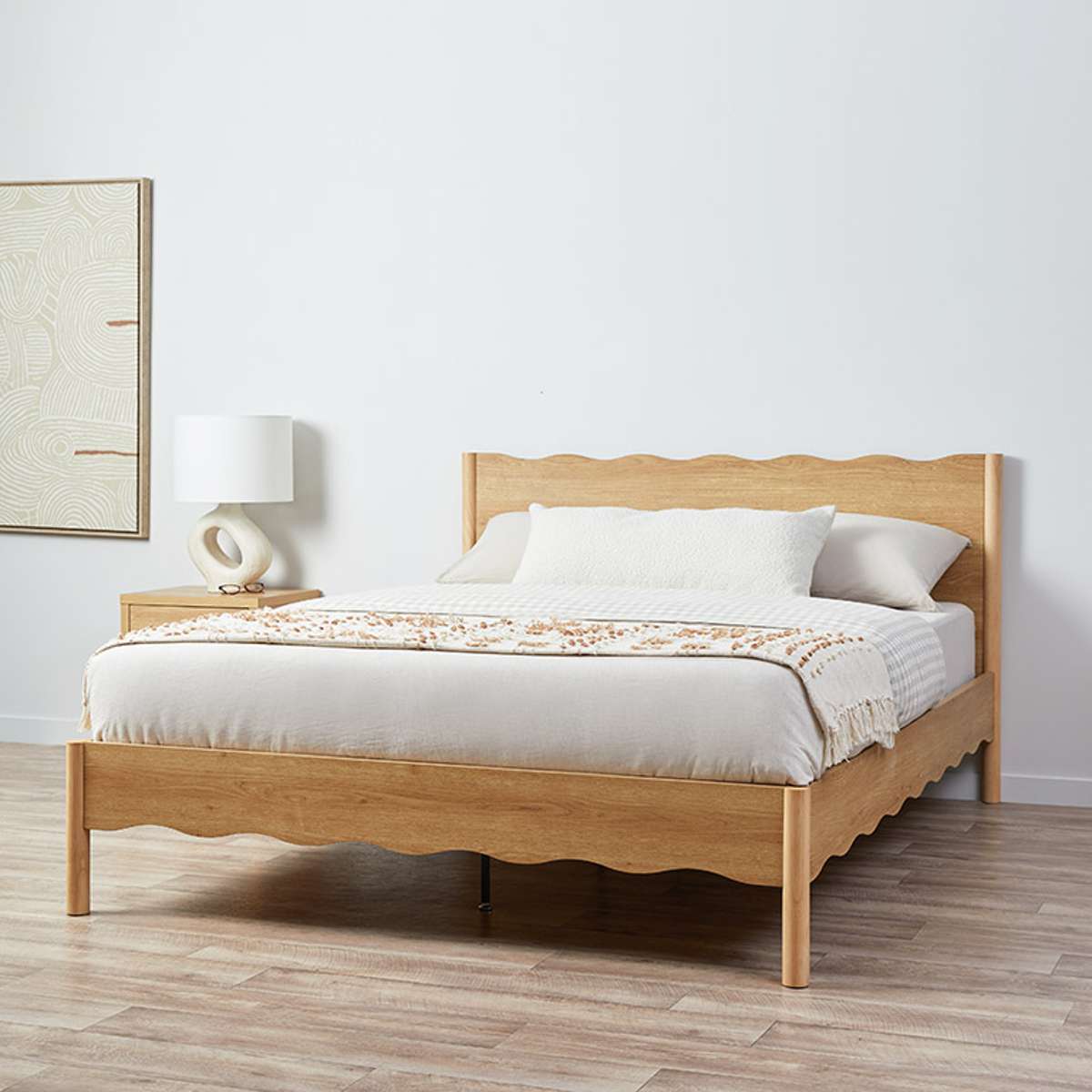 Malena Queen Bed - Natural