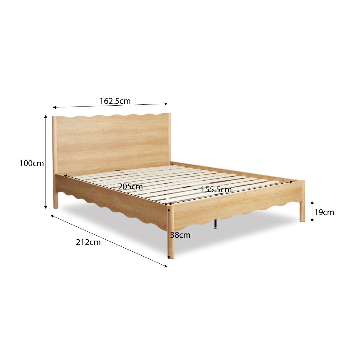 Malena Queen Bed - Natural