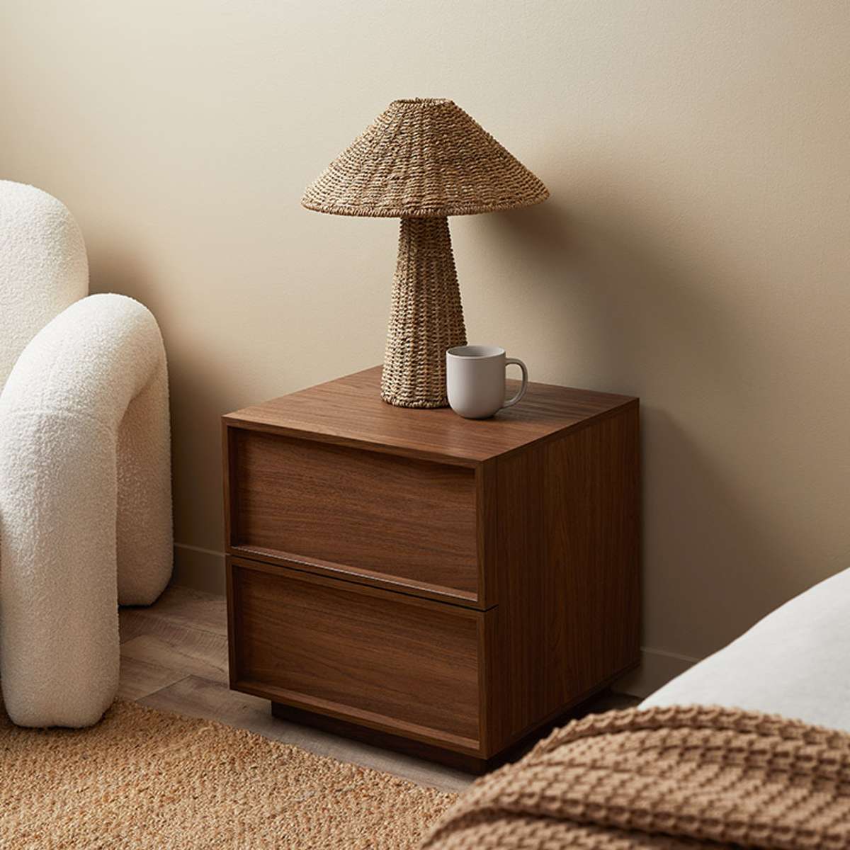 Osaka Bedside Table - Walnut