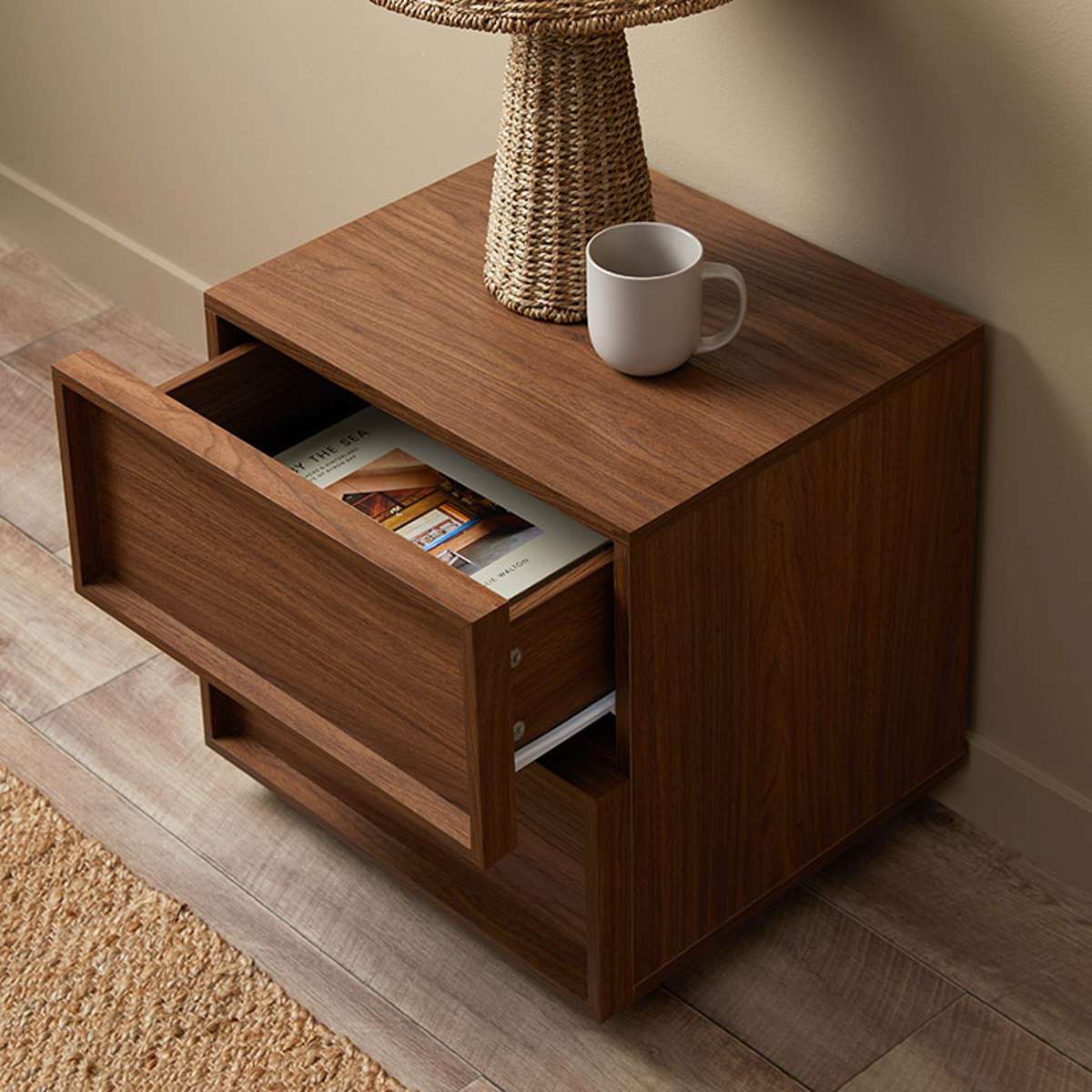 Osaka Bedside Table - Walnut