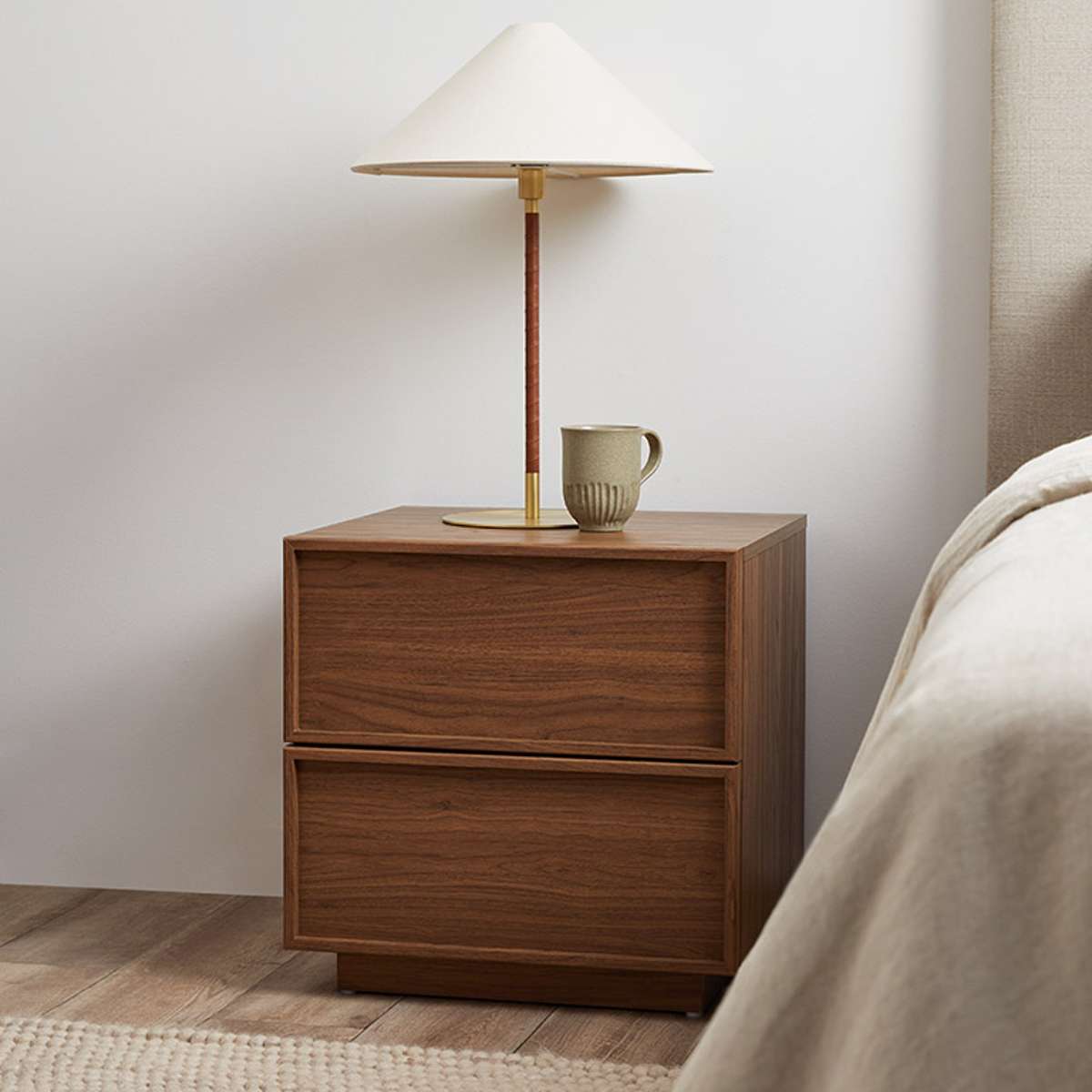 Osaka Bedside Table - Walnut