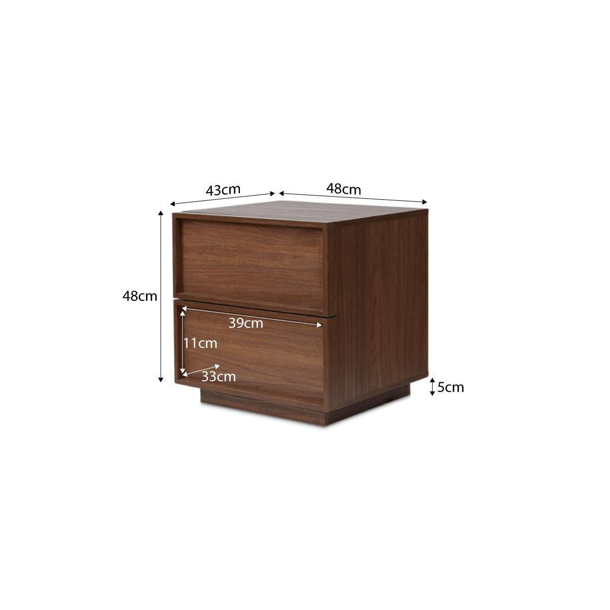 Osaka Bedside Table - Walnut