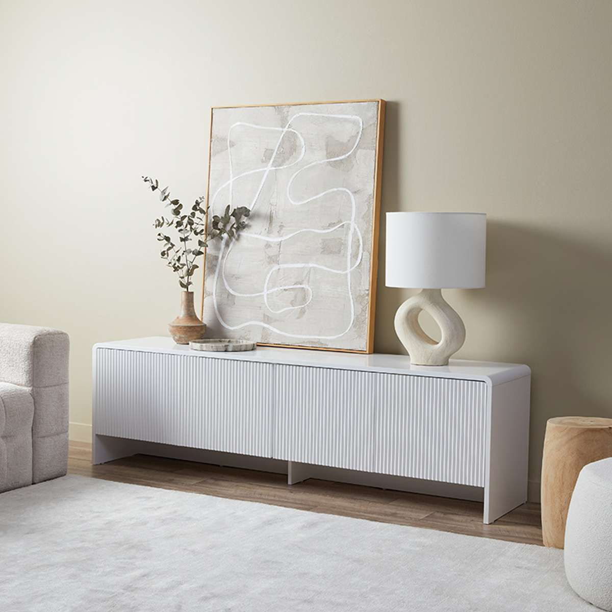 Majorca Entertainment Unit - White