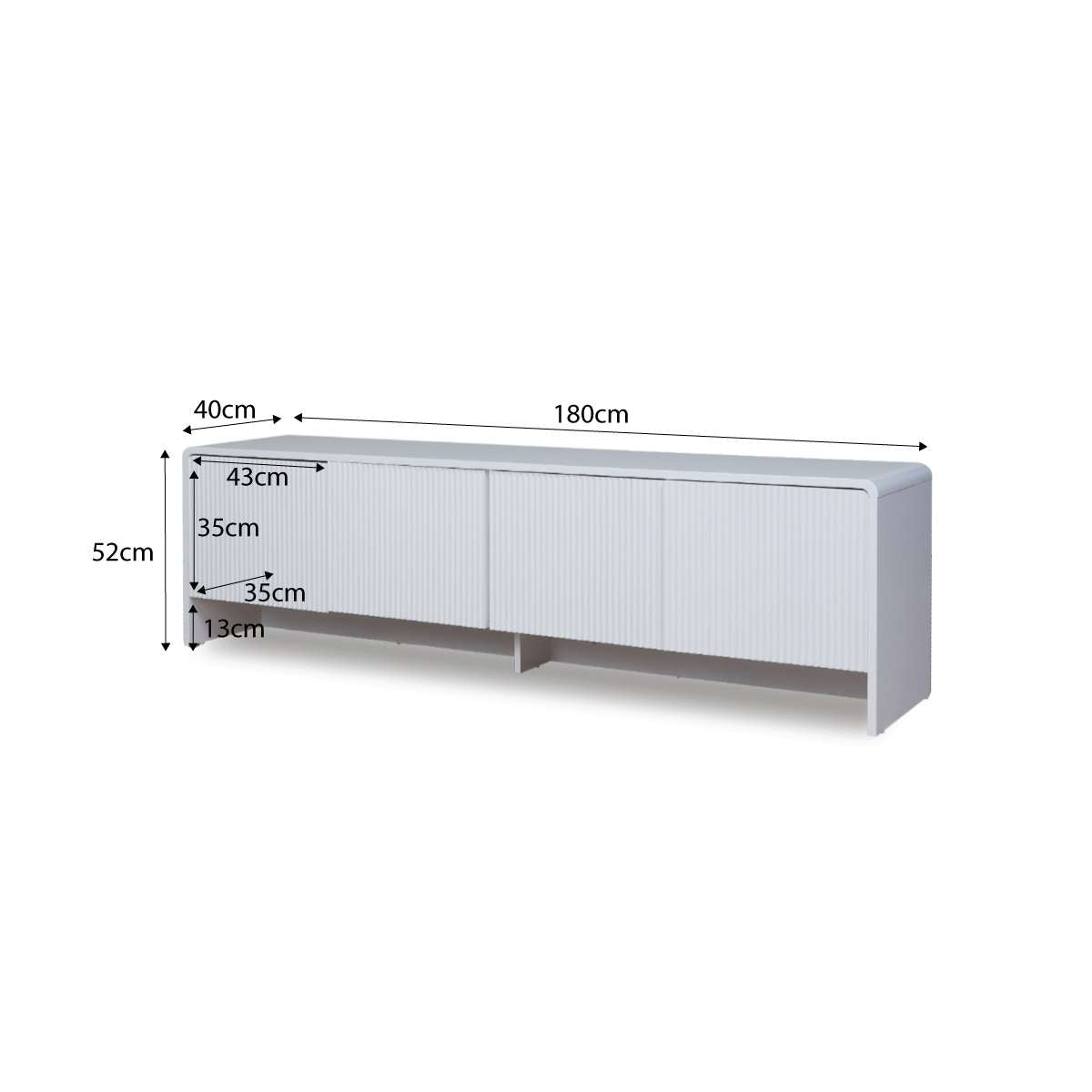 Majorca Entertainment Unit - White