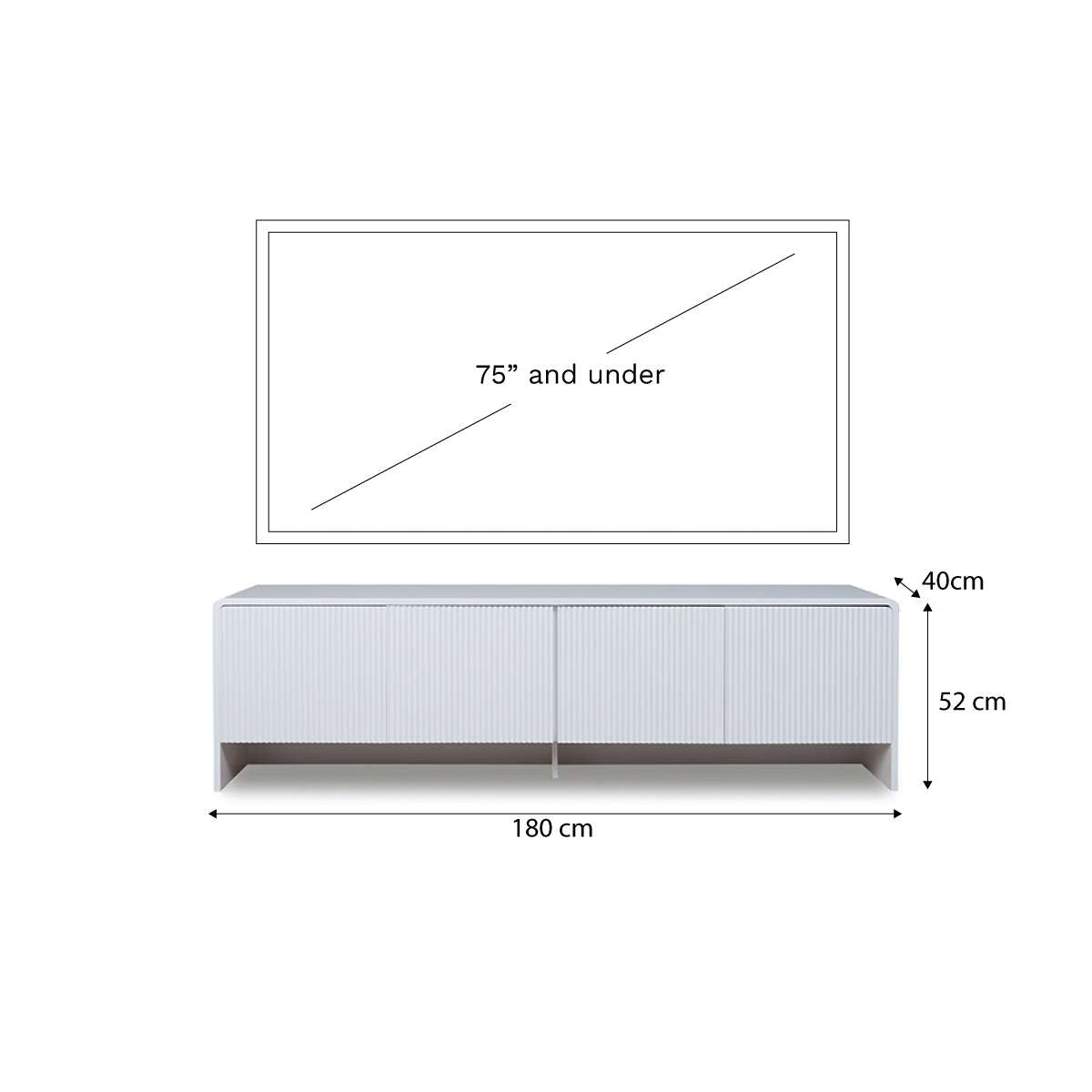 Majorca Entertainment Unit - White