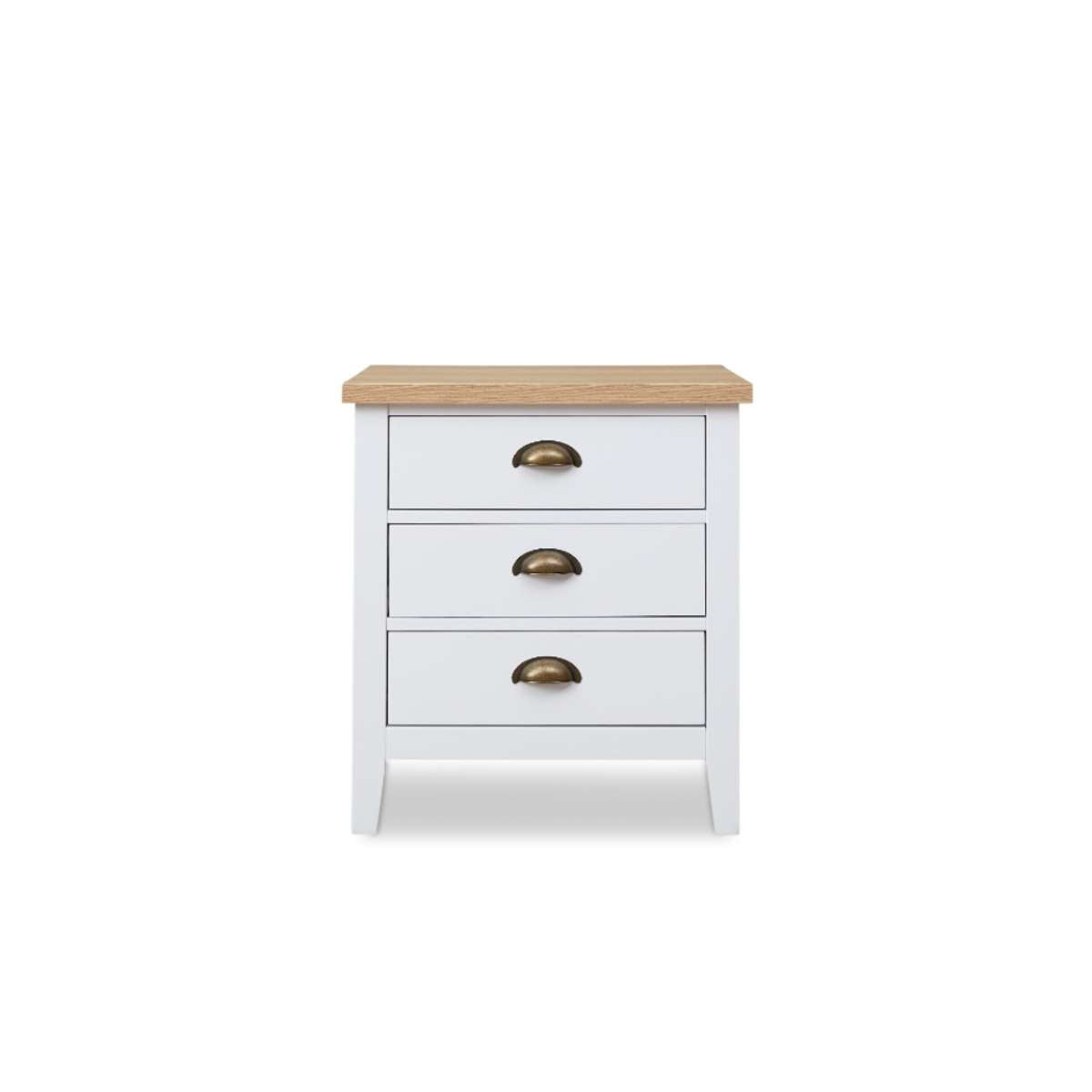 Hastings Three Drawer Bedside Table