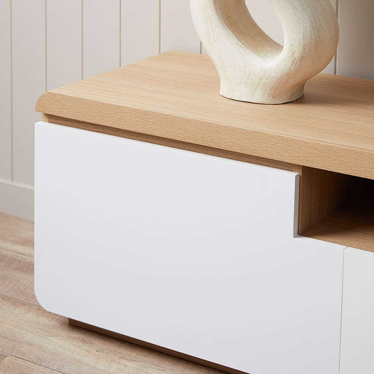 Rhodes Entertainment Unit - White/Natural